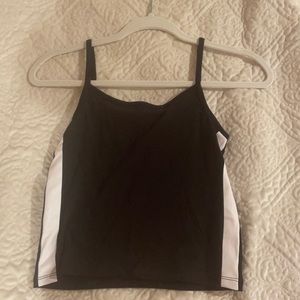 H & M black tank top white stripes on each side
